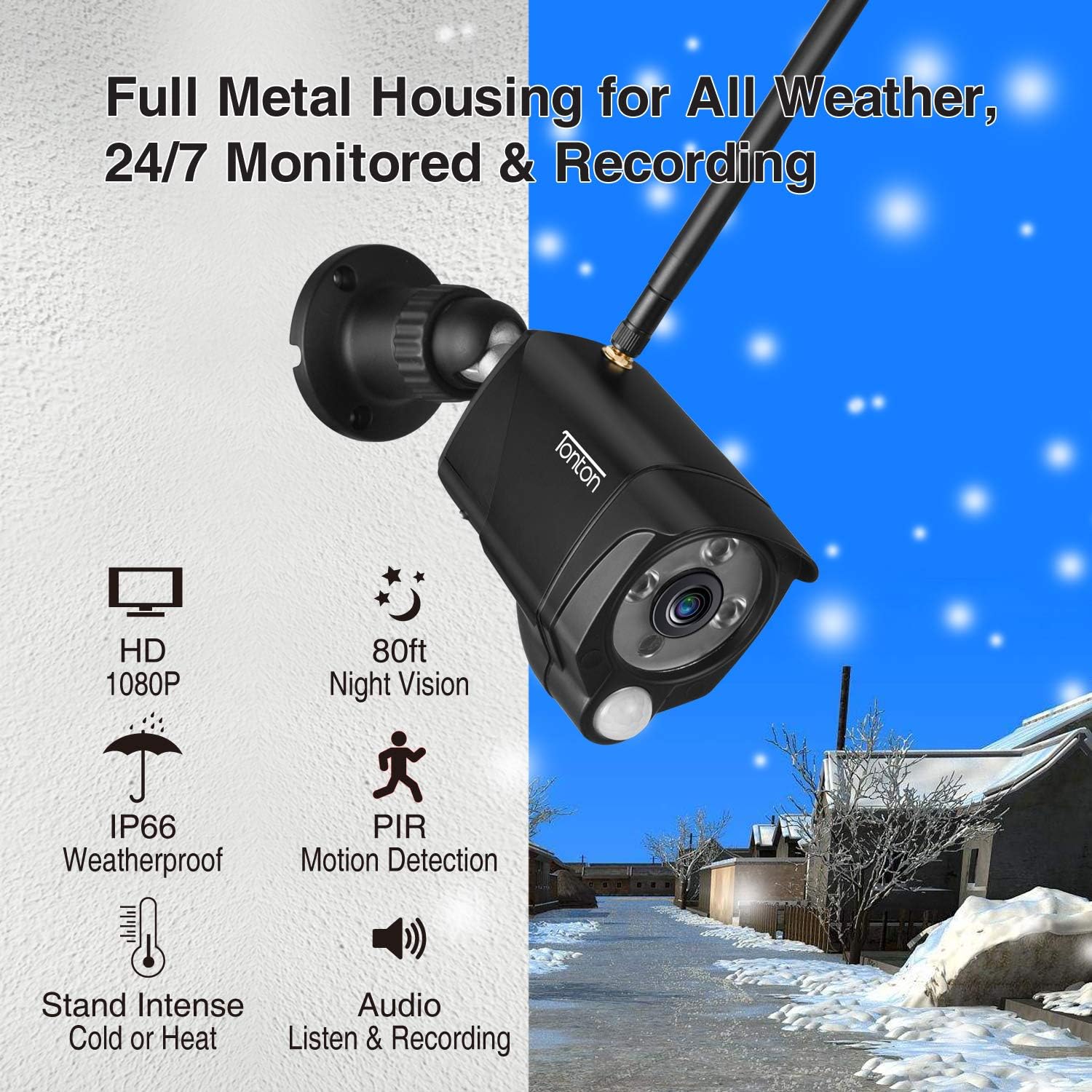 8CH 5MP NVR Security Camera System with 2TB HDD and 8PCS 3MP Outdoor Bullet Cameras F3525