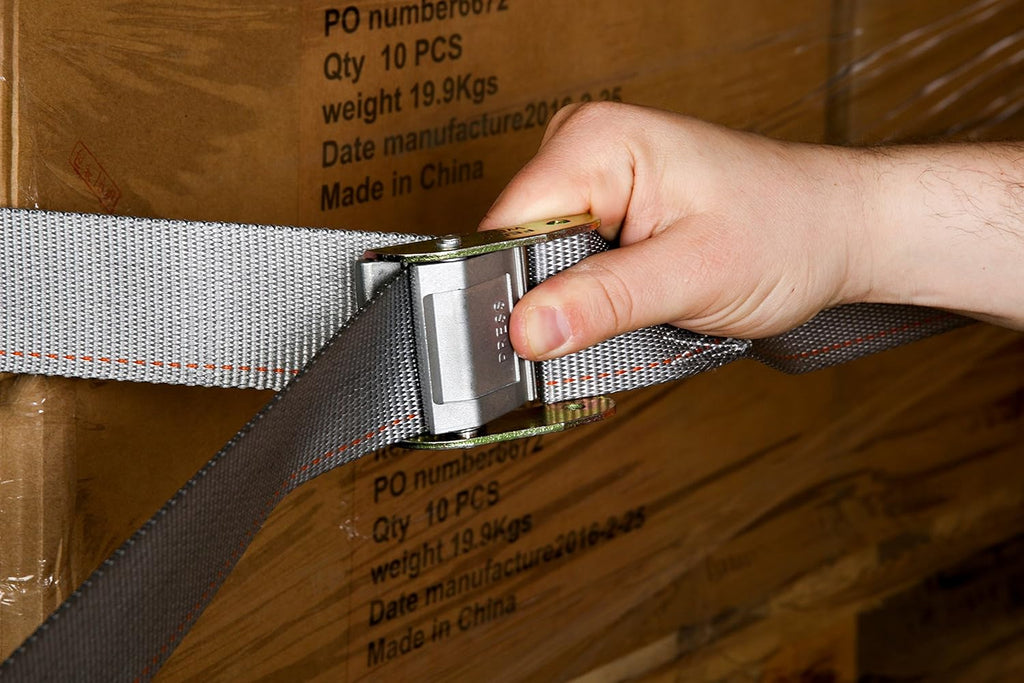 2 x 16' Grey Polyester Cam Buckle E Track Strap H4846