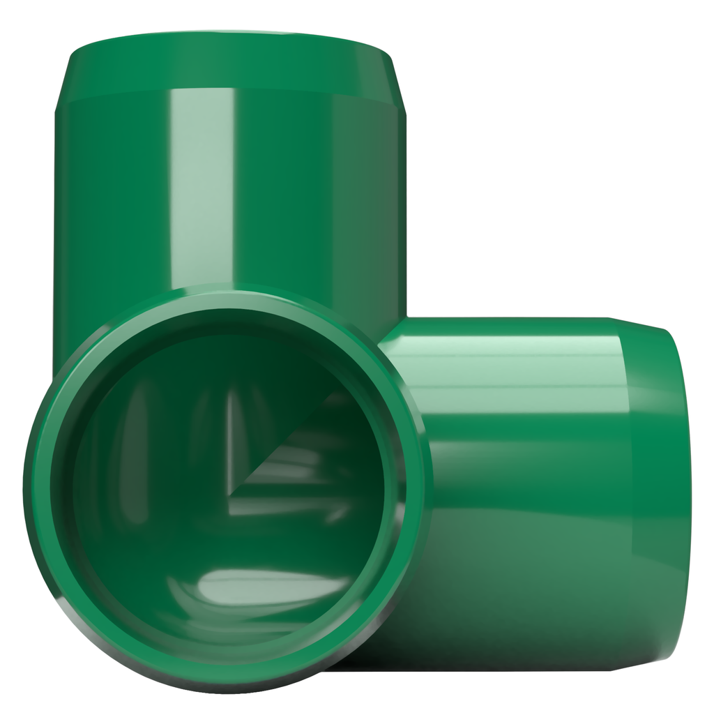 3/4" Size Green 3-Way Elbow PVC Fitting 8-Pack G698
