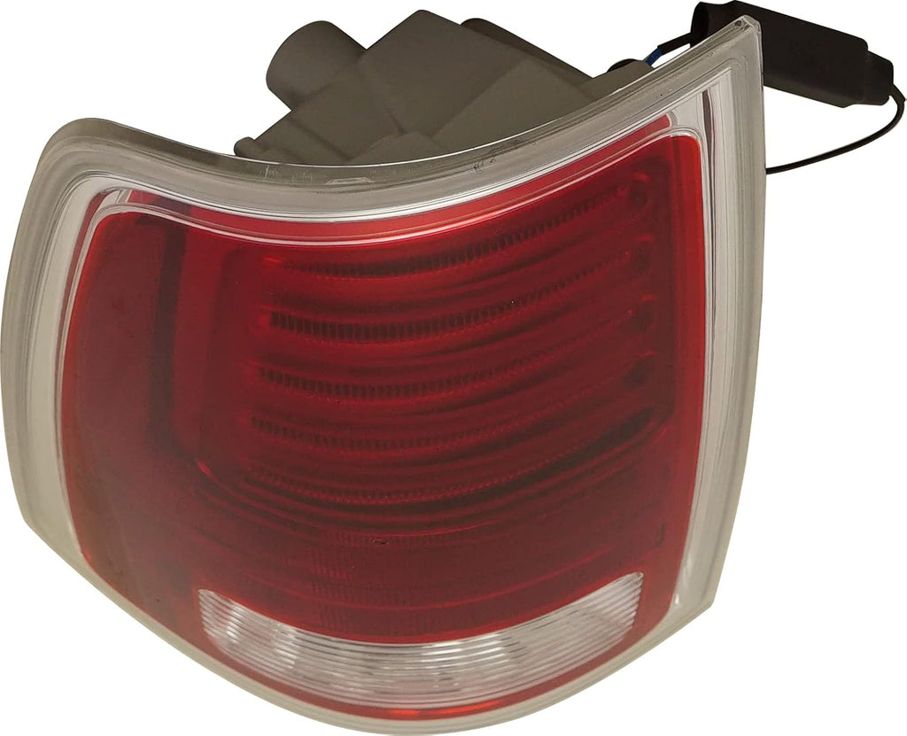Tail Light Compatible with 2013-2018 Ram 1500/2500 Clear & Red Lens Chrome Driver Side D135223