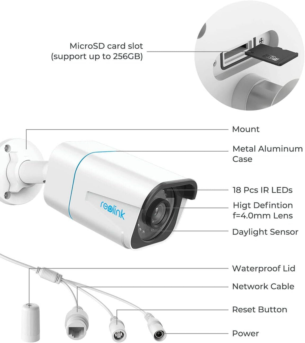 4K Outdoor IP PoE Security Camera, Pack of 2 U680