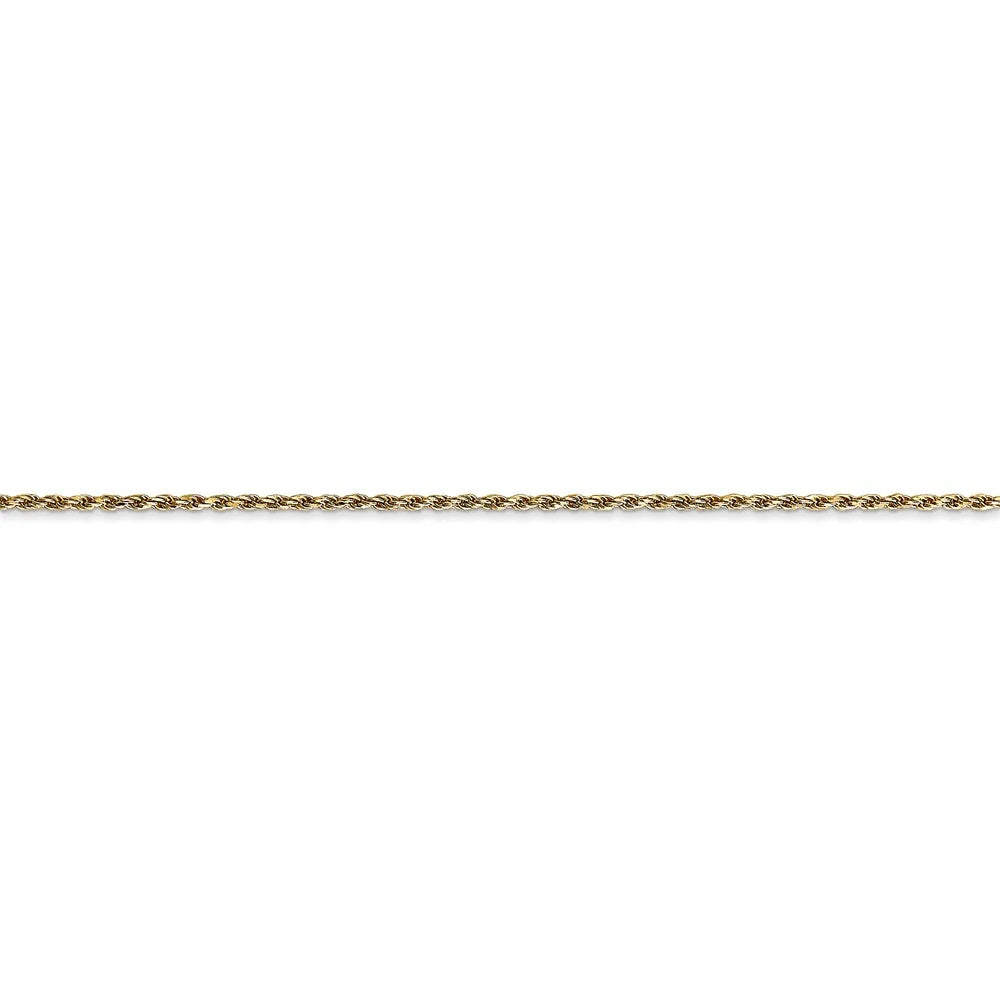 14kt Yellow Gold Diamond Cut Rope Chain 16 inch Lobster Clasp F745