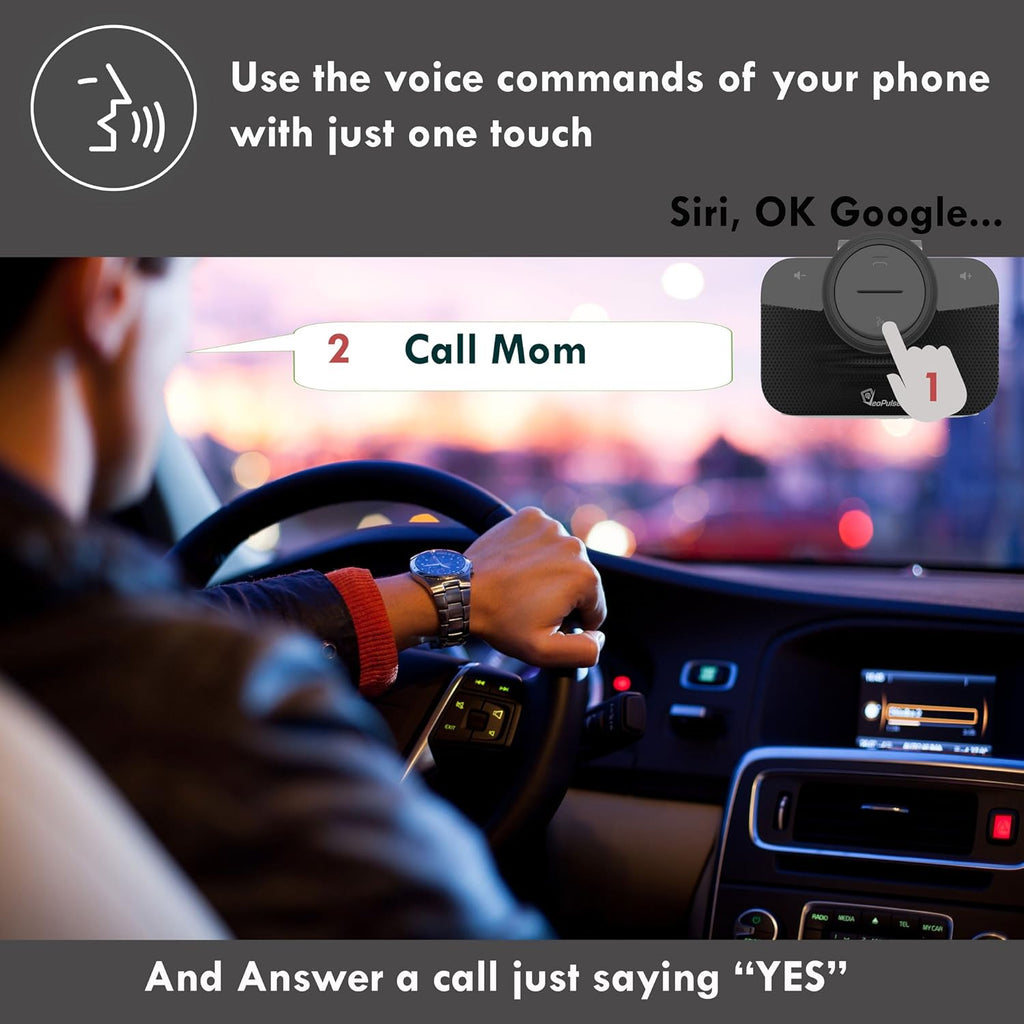 Car Speakerphone with Bluetooth, Pack of 2 U37346