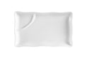 Rolled Edge Rectangular Divided Sauce Dish 12in. x 7-1/2in. A776