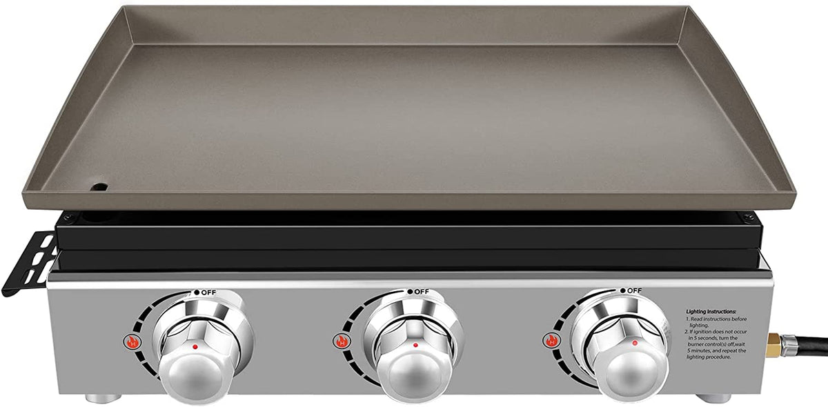 23in 3-Burner Propane Gas Griddle, 355 sq in, 25,500 BTU Z892