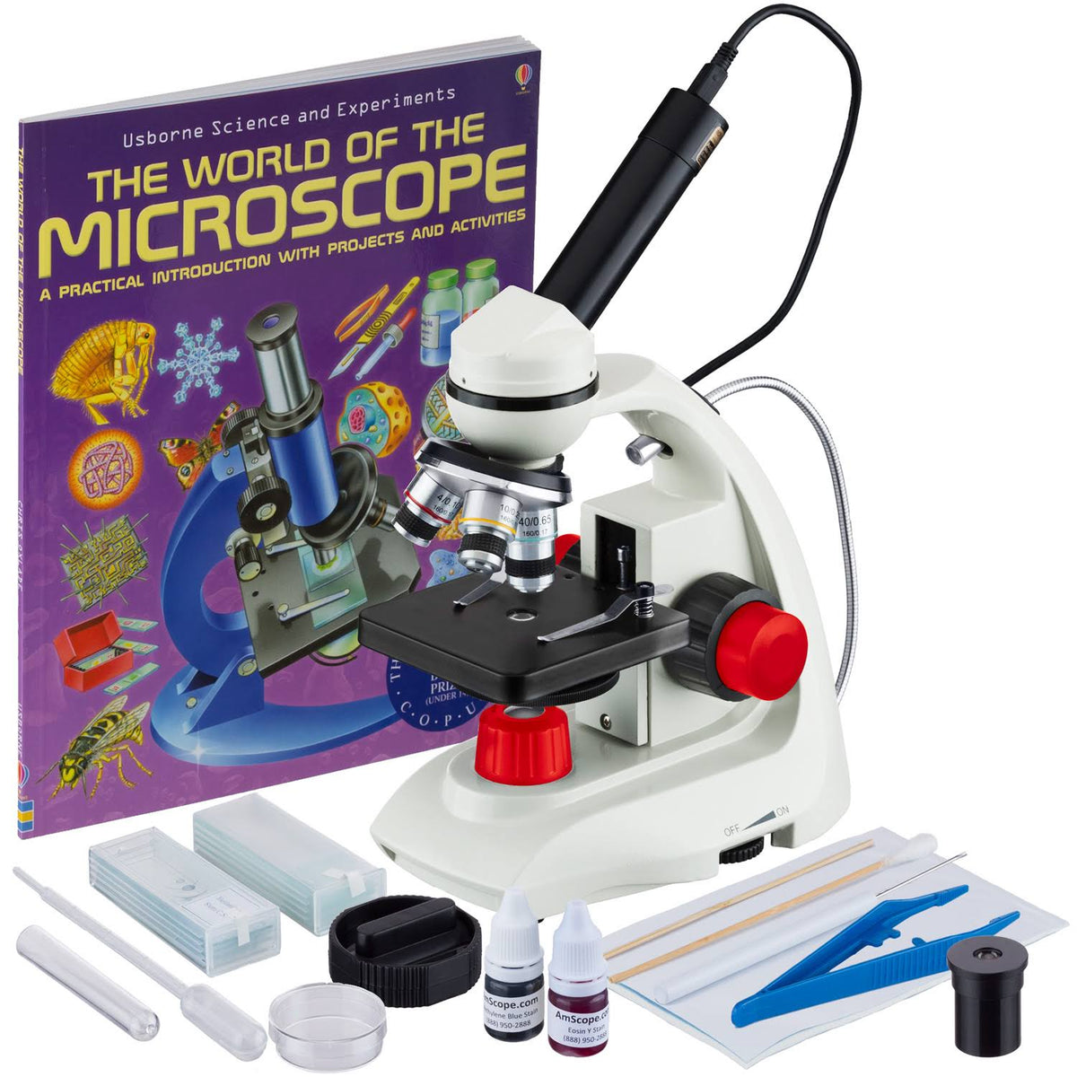 40X-1000X LED Compound Microscope with Camera M928613