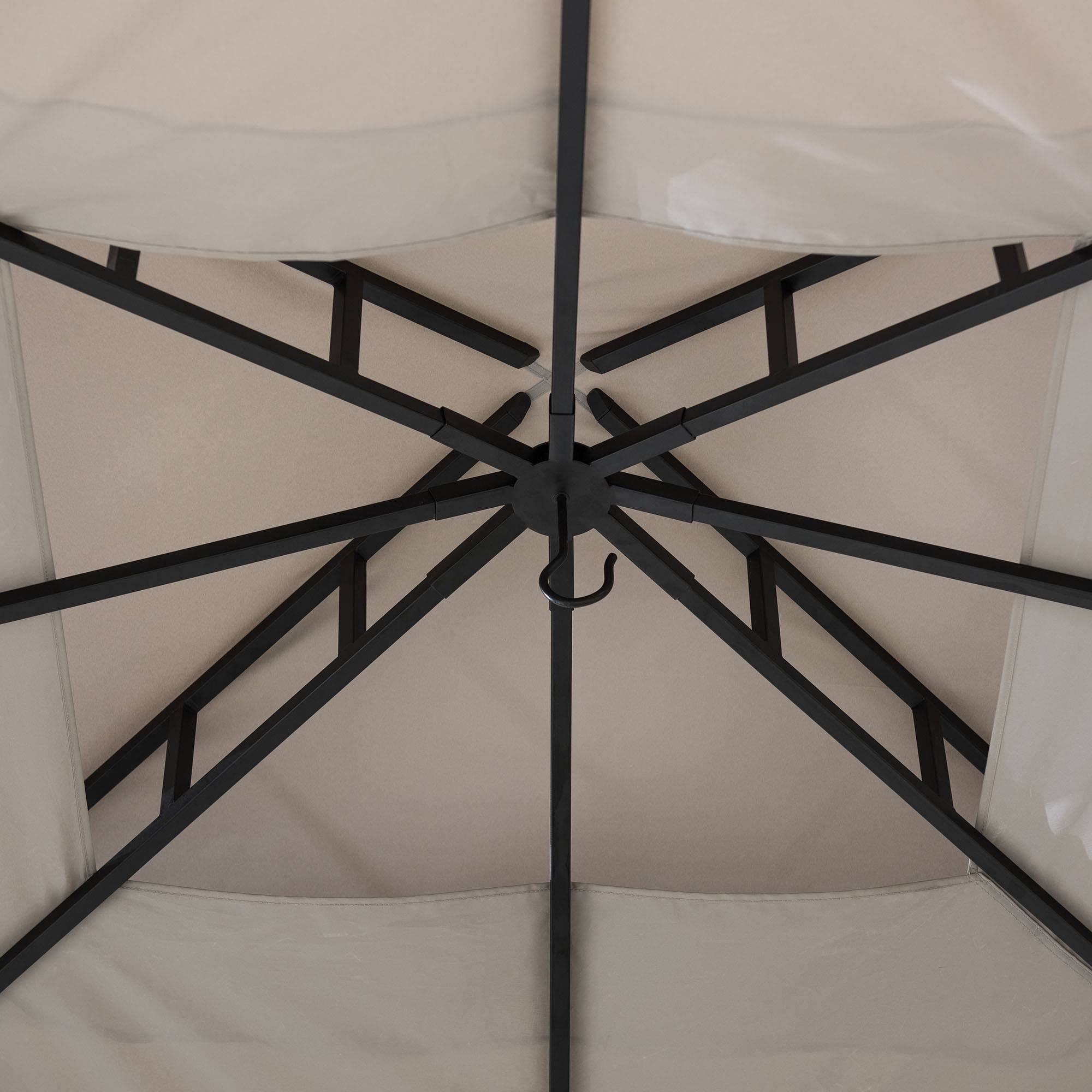 10x11 ft. Steel Gazebo with 2-Tier Hip Roof, Gray N368400