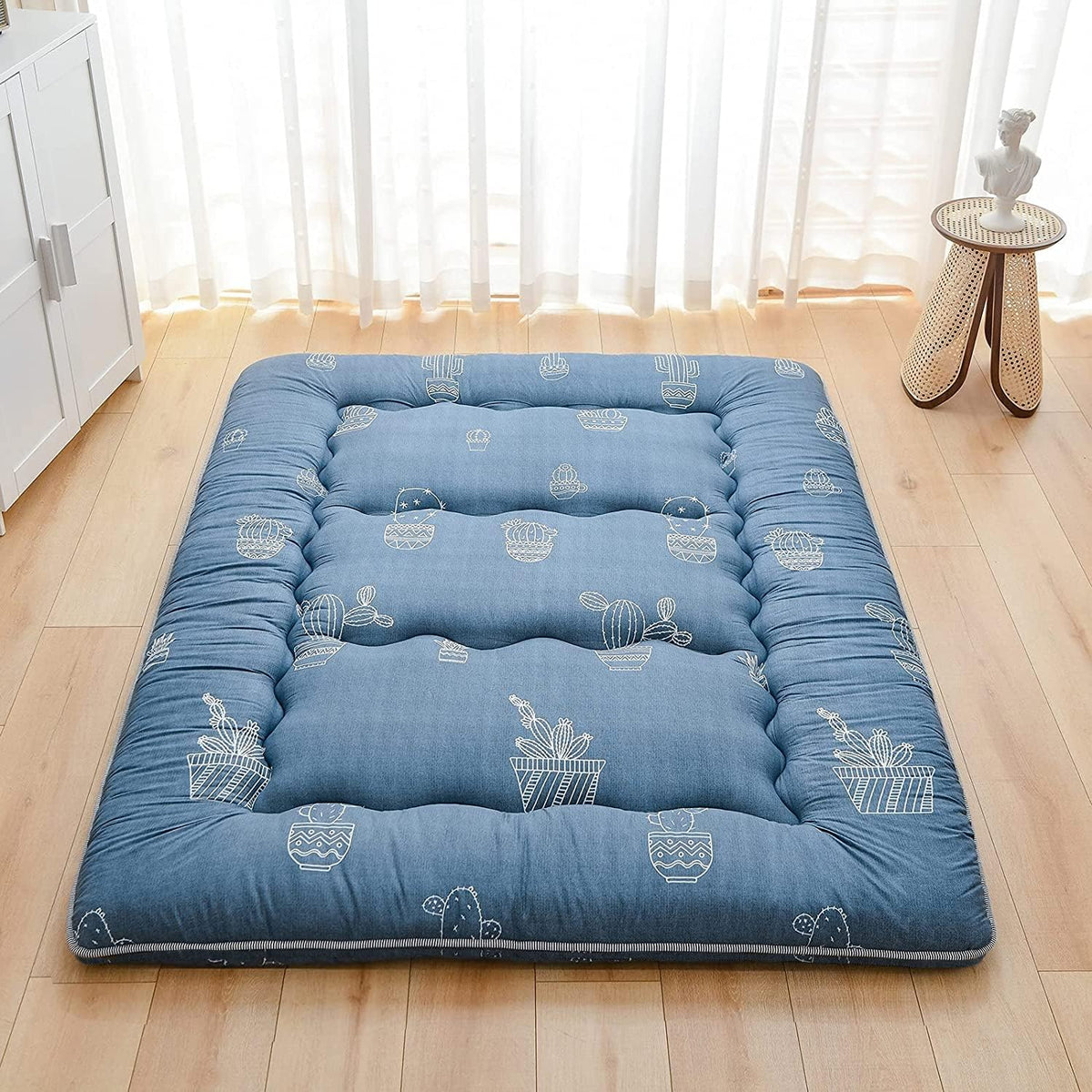 Japanese Floor Mattress Foldable Tatami Mat with Washable Cover Z94150