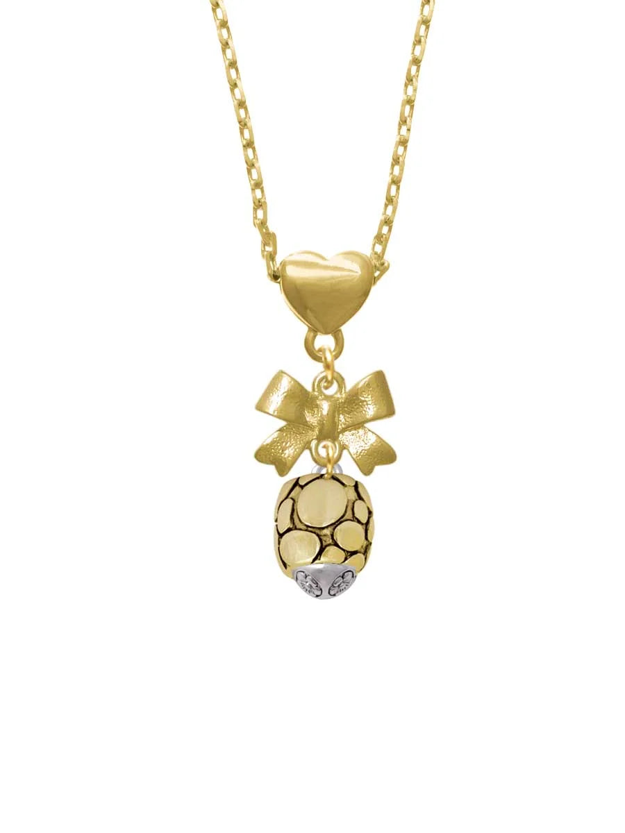 Goldtone Heart Necklace X3673