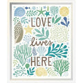 Sea Glass Textual Art Framed 14x22 V693109