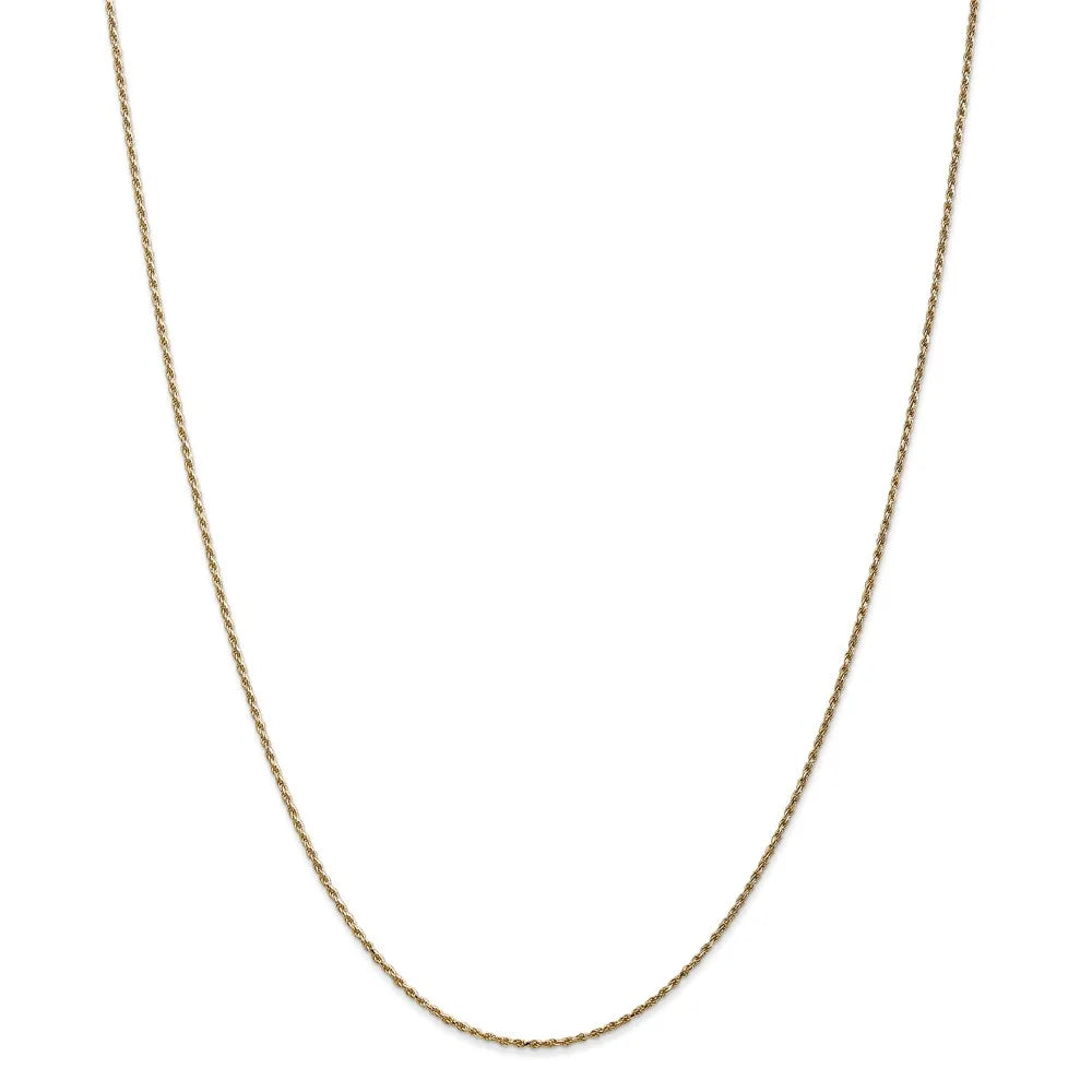 14kt Yellow Gold Diamond Cut Rope Chain 16 inch Lobster Clasp F745