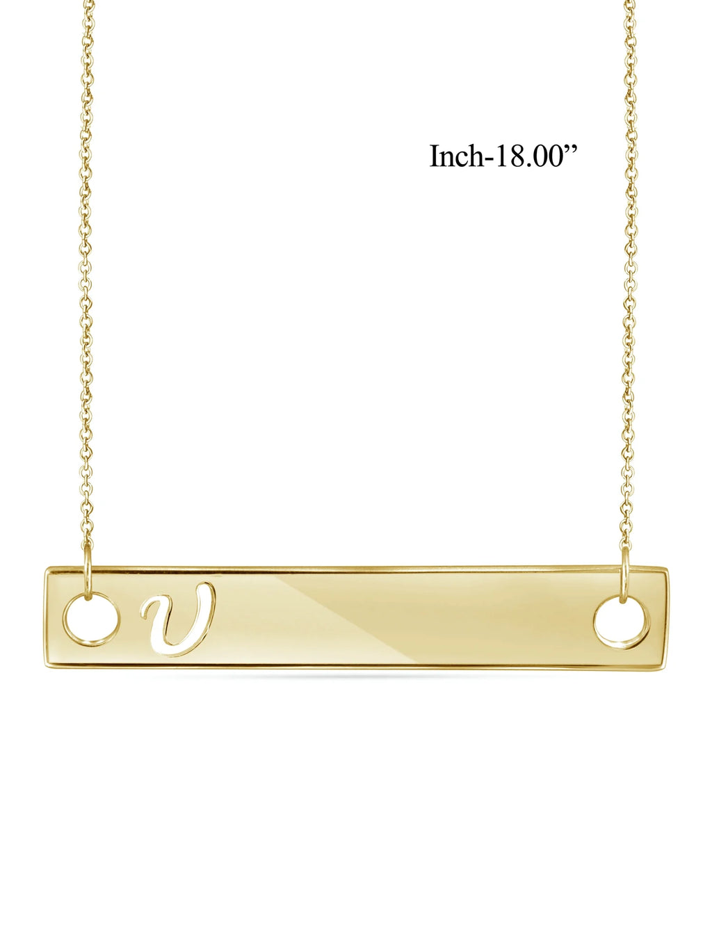 14K Gold Over Silver Bar Necklace P90472