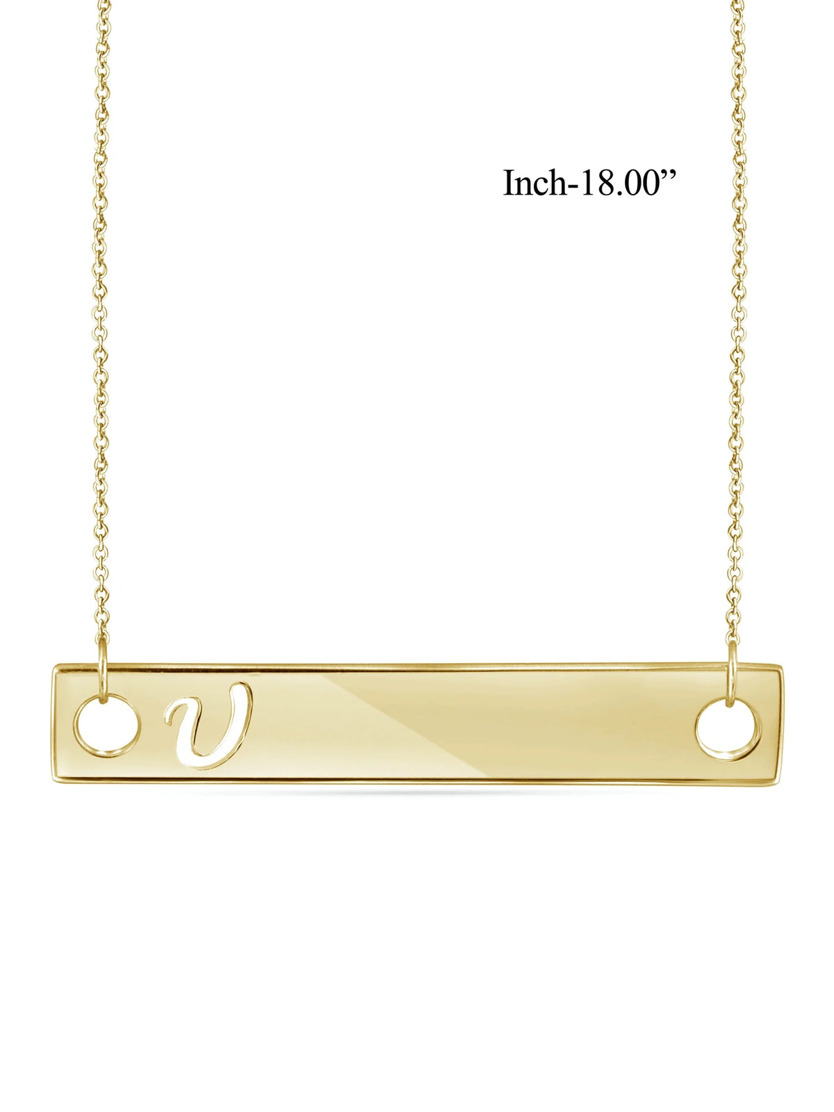14K Gold Over Silver Bar Necklace P90472