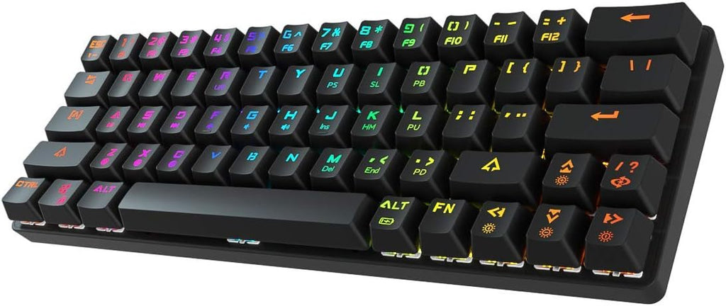 60% Wired Wireless RGB Bluetooth Mechanical Keyboard, Red Switches, Pack of 2 B52798