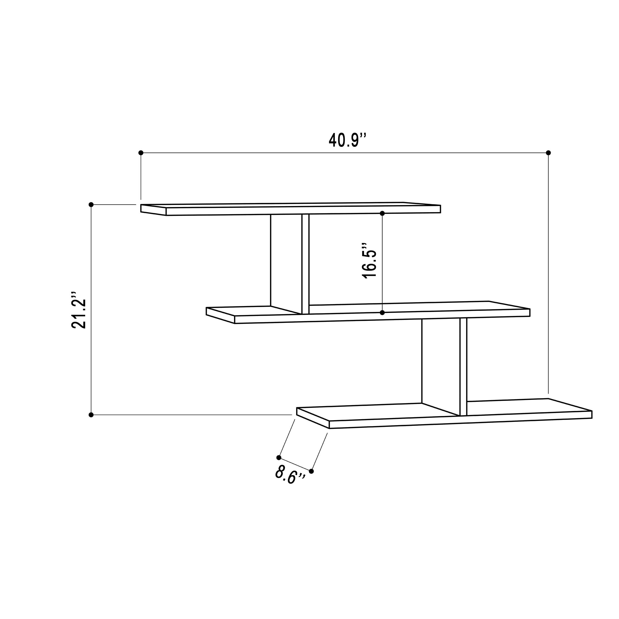 White Wall Shelf E900