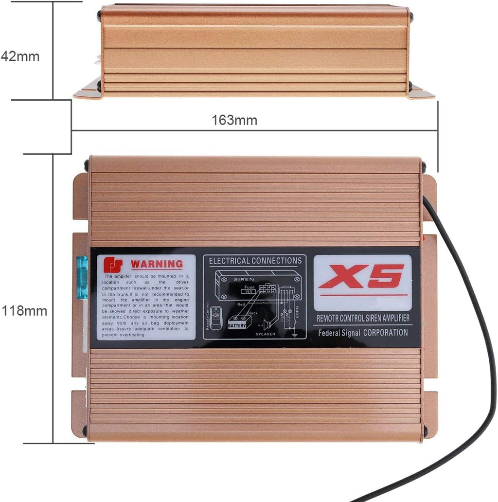 DC12V 400W 8 Sound Car Alarm Siren Horn Speaker with Remote Control S7494