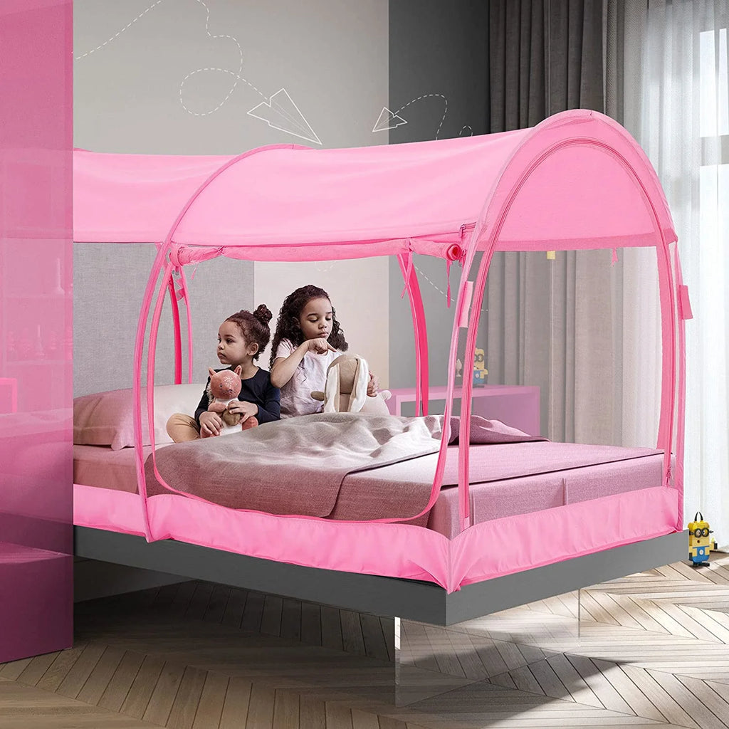 Twin Size Pink Bed Tent Mosquito Net Privacy Space G505190