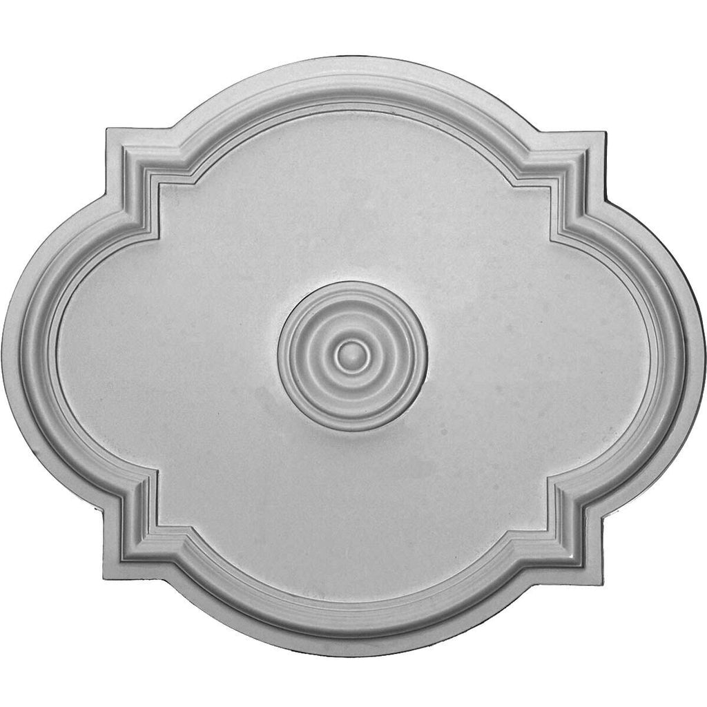 24x22W x 20 1/2x22H x 1 1/8x22P Ceiling Medallion, Hand-Painted Pot of Cream Crackle M243287