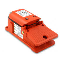 Heavy Duty Industrial Foot Switch Cast Metal, Alert Orange T832