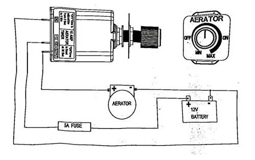 12V Boat Aerator Livewell Timer 10Amp Toggle Adjustable K38519
