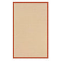 Machine Tufted Wool 5'x8' Rug in Natural and Burnt Orange J342502