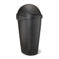 Black Plastic Waste Basket W325