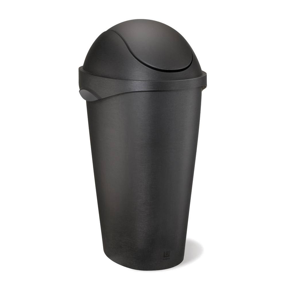 Black Plastic Waste Basket W325