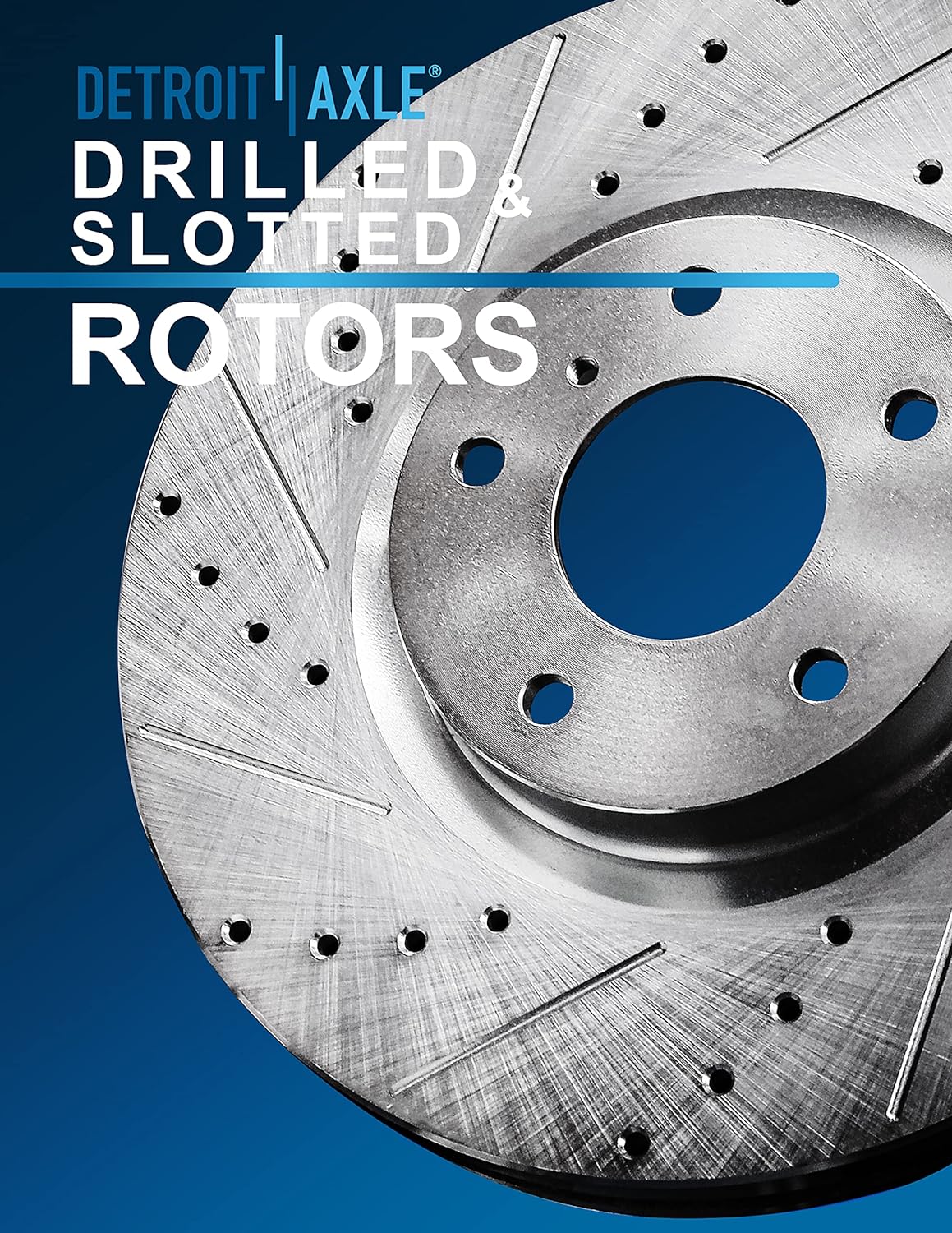 302mm Front Drilled Slotted Rotors and Brake Pads 4pc Set D142