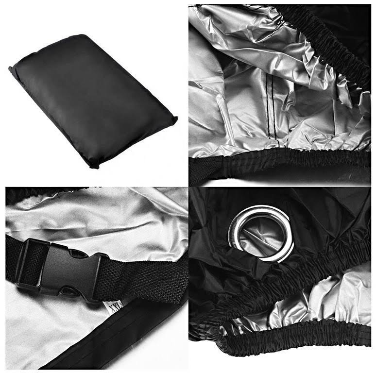 Black-Blue Outdoor Tarpaulin Cover J47457