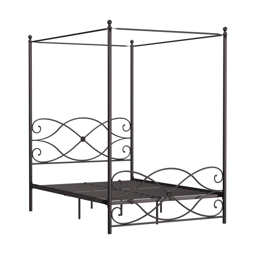 Oiled Bronze Metal Canopy Bed - Full N9928