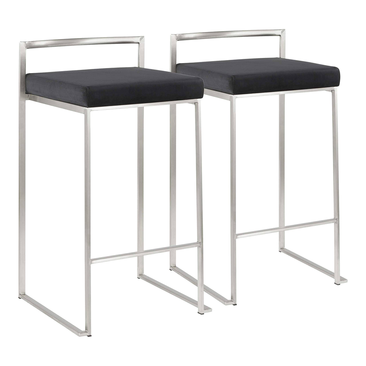 Black Counter Stool, Set of 2 M55010