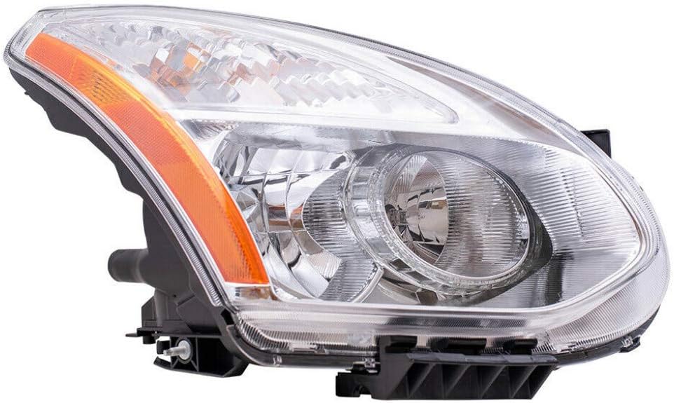 Passenger Side Halogen Headlight Assembly for Nissan Rogue 2009 2010 L398954