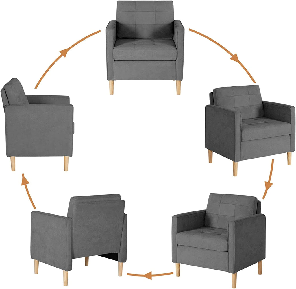 Grey Accent Arm Chair Y1370