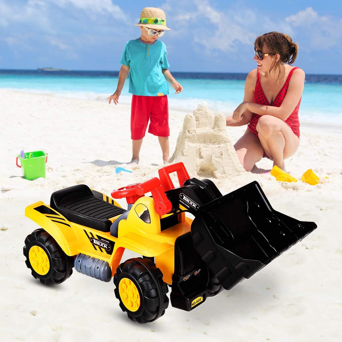 Yellow Kids Ride On Construction Bulldozer P8913