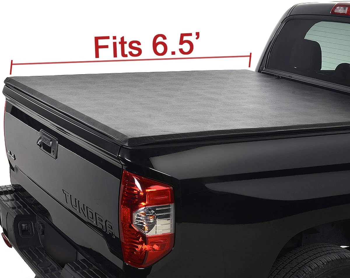 Soft Roll-Up Tonneau Cover for Chevy Silverado GMC Sierra 1500 2500HD 3500HD Fleetside Bed B957742