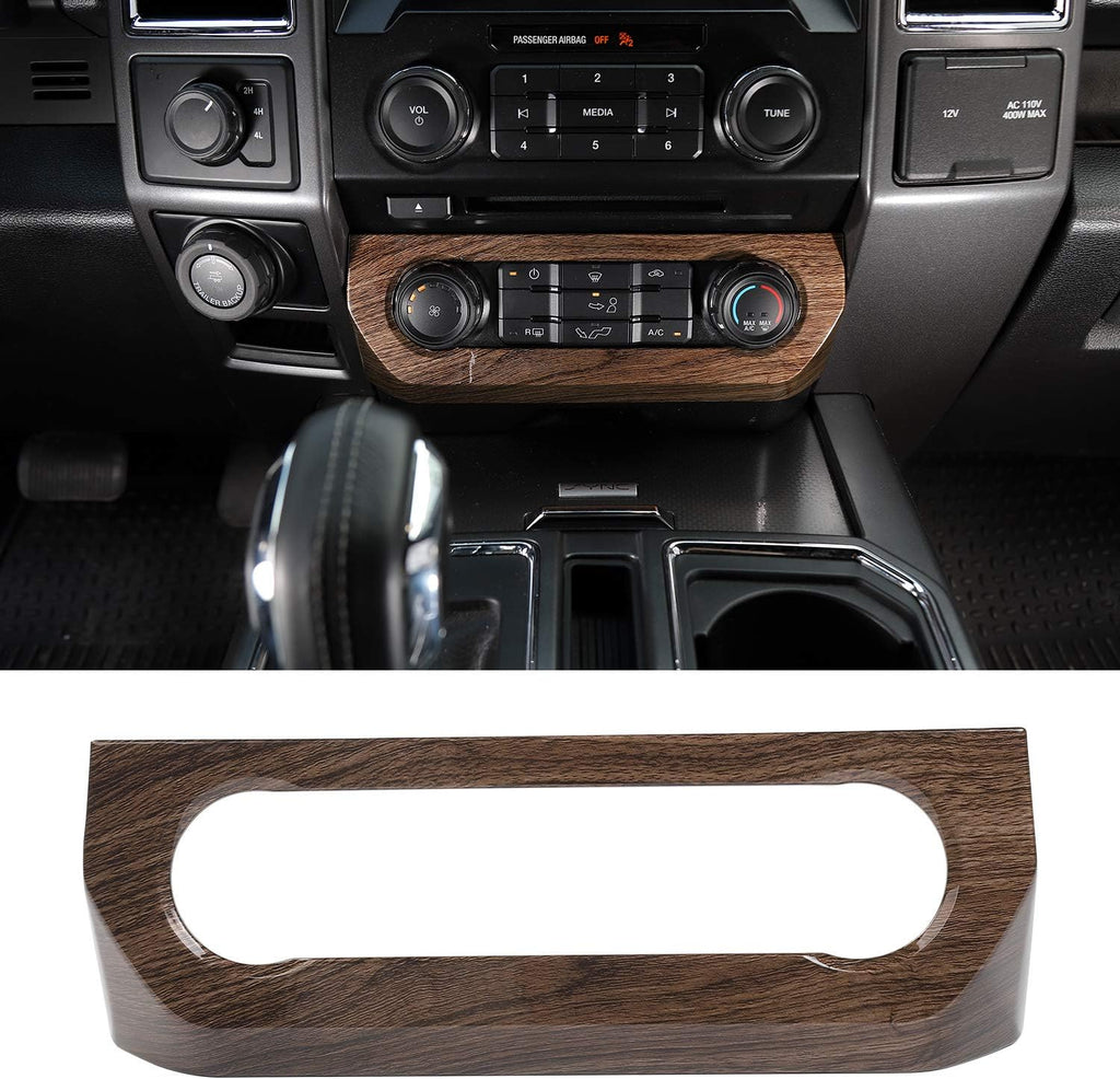 Carbon Fiber Grain Car Central Console Air Conditioner Adjust Switch Panel Cover Trim A826