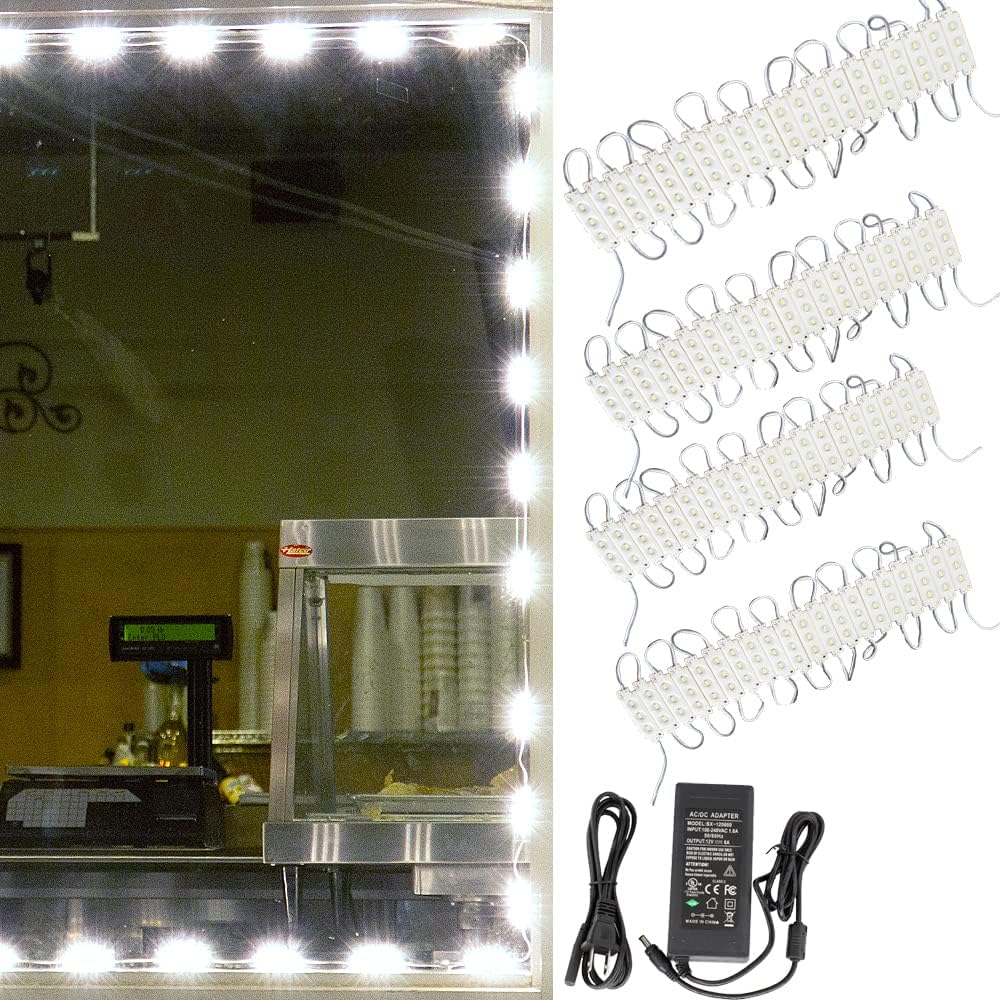 60ft Super Bright Pure White LED Module with UL 12v AC Power Supply K64810