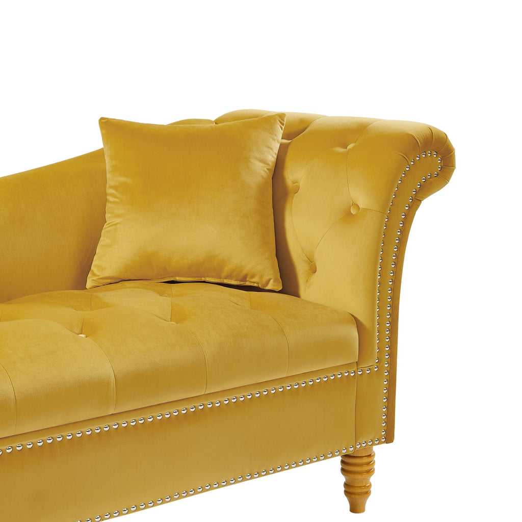 Velvet U Shape Backrest Sofa with Storage S4842