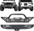 Front & Rear Bumper Kit with Winch Plate & Hitch Receiver & LED Lights L52399