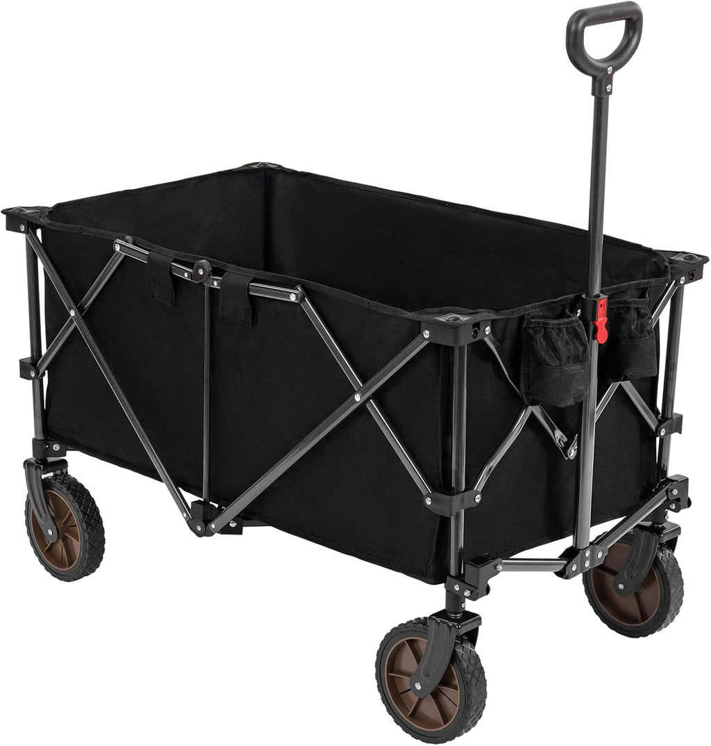 Heavy Duty Collapsible Folding Wagon Utility Cart with Universal Wheels & Adjustable Handle B46111