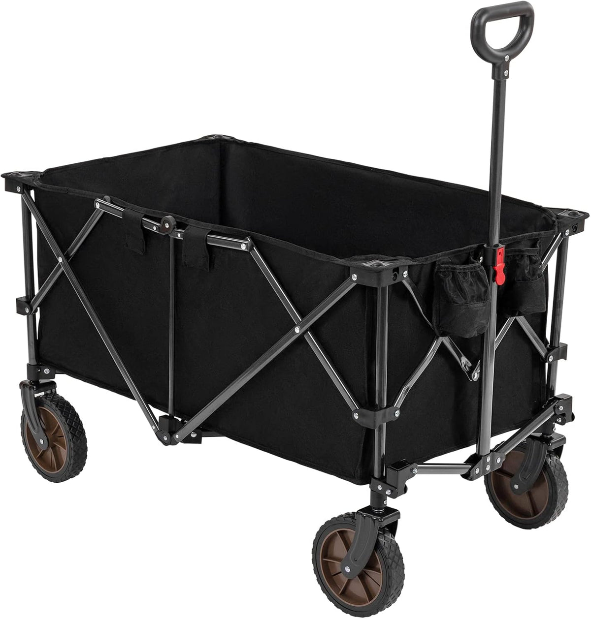 Heavy Duty Collapsible Folding Wagon Utility Cart with Universal Wheels & Adjustable Handle B46111