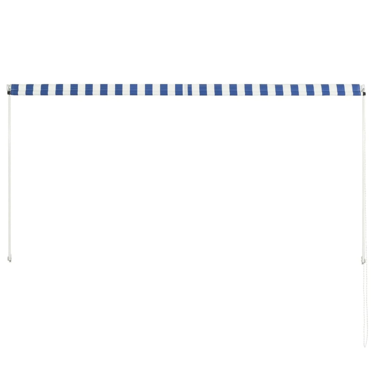 Retractable Awning 98.4" x 59.1" Blue and White F69143