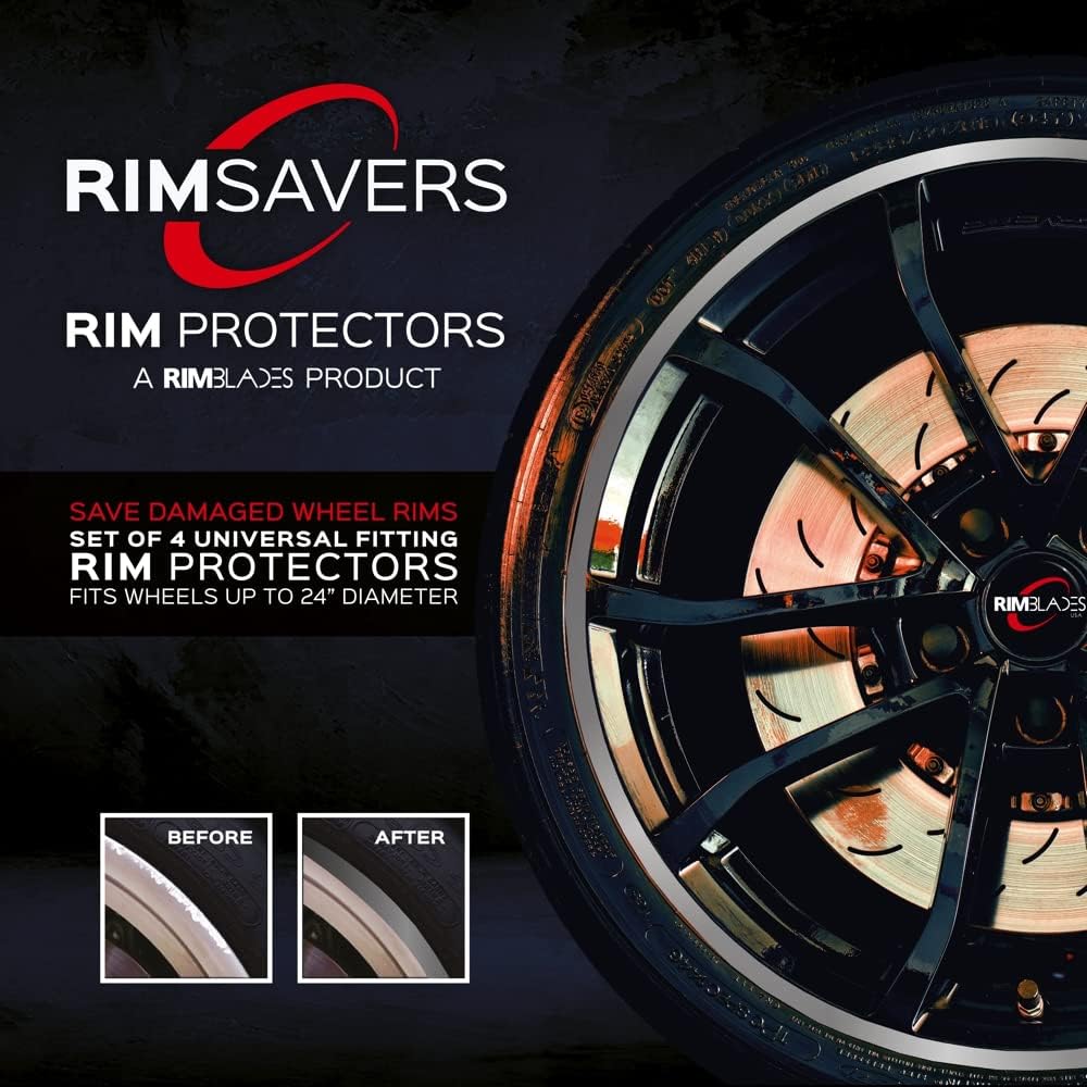 Silver Wheel Rim Protectors Set of 4 Q856