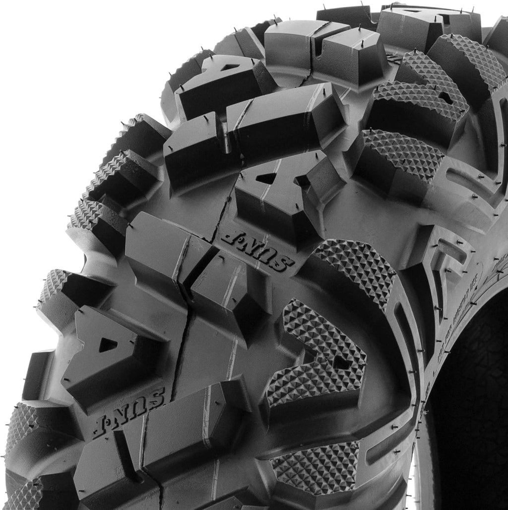 Set of 4 All-Terrain Tire Bundle 24x8-12 Front & 25x11-10 Rear 6 PR Tubeless F896