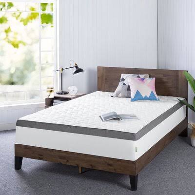 White Queen Memory Foam Mattress Topper with Removable Cover O536848