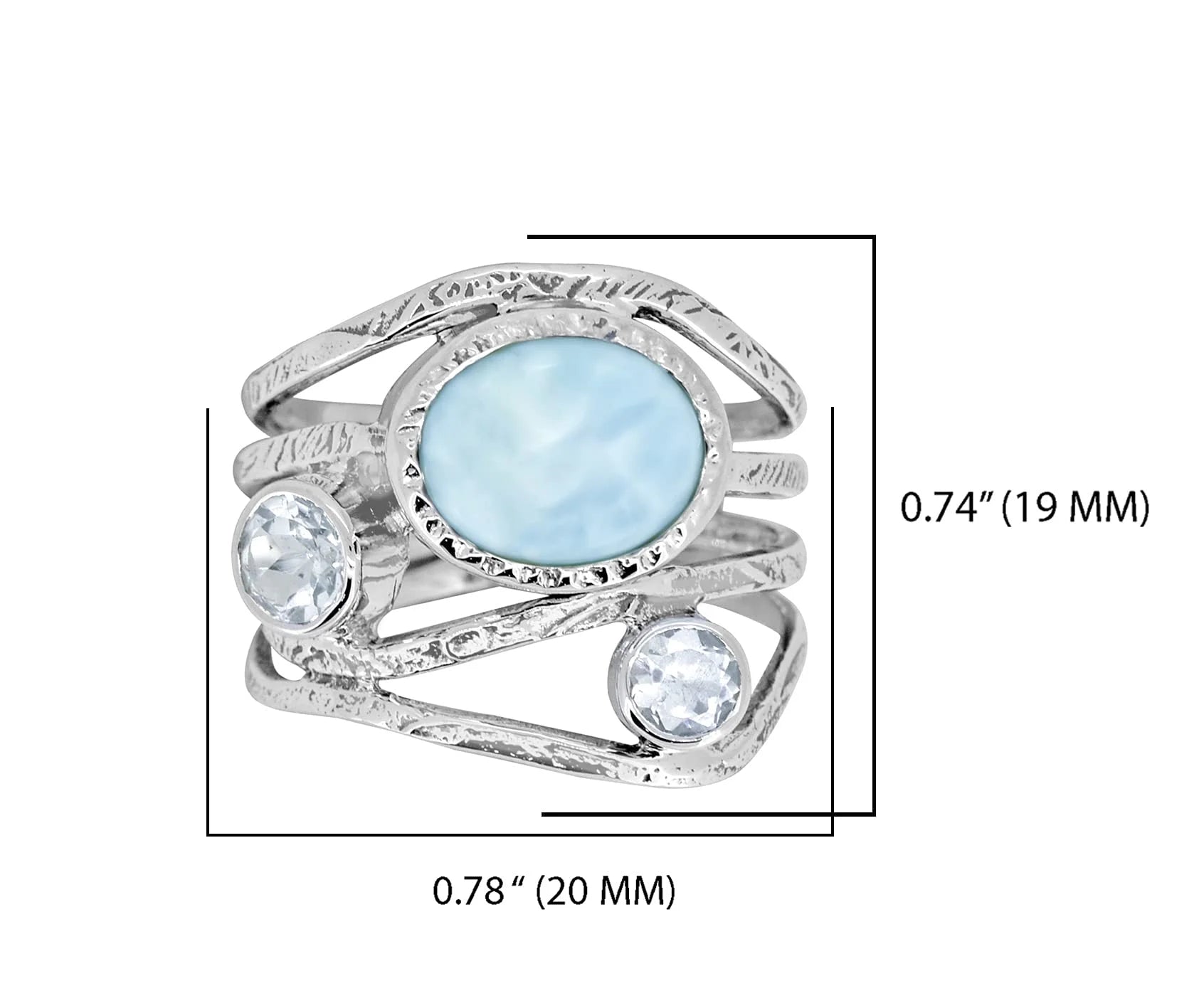 Antique Three Stone Bypass Ring K211936