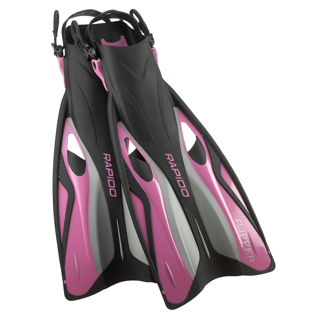 Snorkel Mask with Adjustable Flipper Fins and Dry Snorkel Set Travel Bag F79775