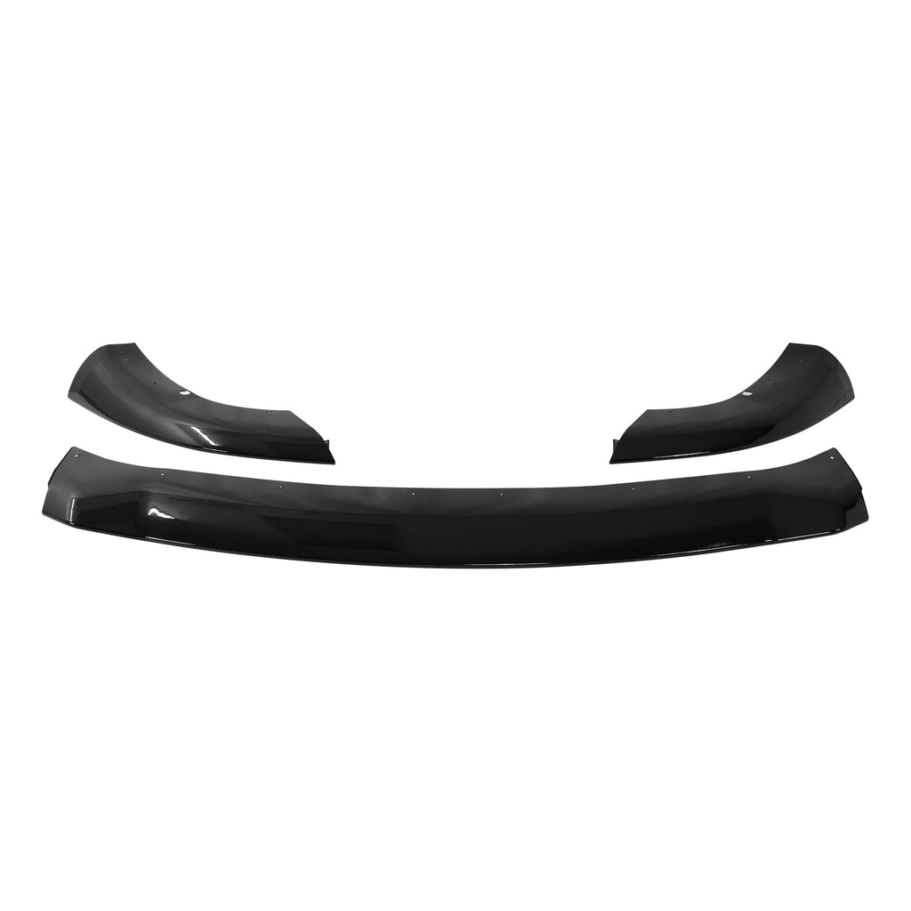 Gloss Black 3PC Front Bumper Lip Spoiler Splitter C2713