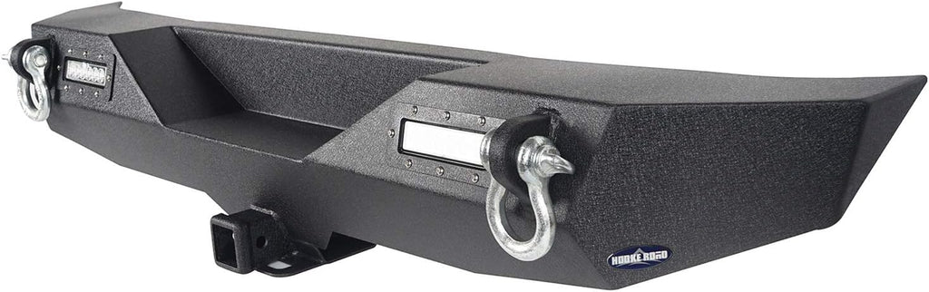 Front & Rear Bumper Kit with Winch Plate & Hitch Receiver & LED Lights L52399