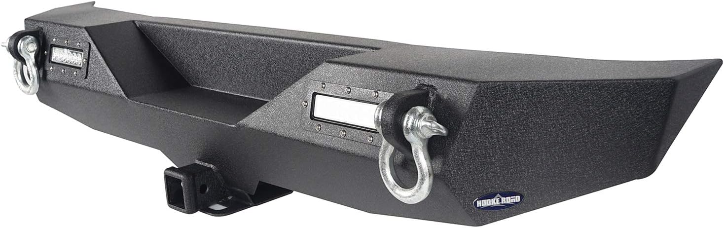 Front & Rear Bumper Kit with Winch Plate & Hitch Receiver & LED Lights L52399